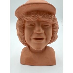 Stranger Things Dustin Henderson Terracotta Bust Planter 6 Inch Clay Figure